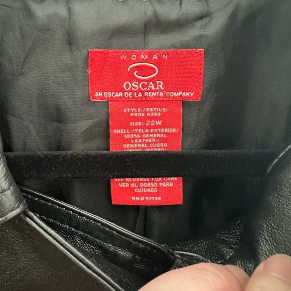 Oscar de la renta women’s leather moto jacket - Picture 2 of 4